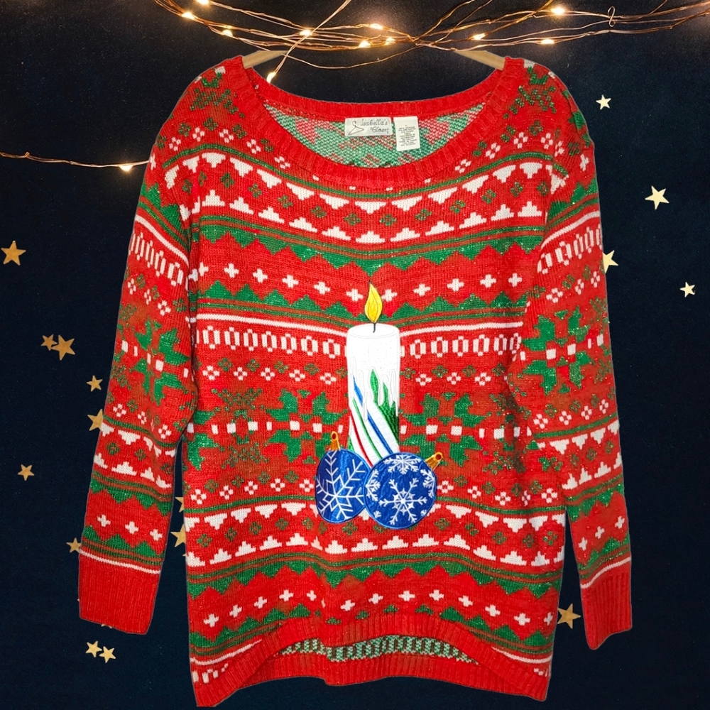 Christmas Candle Ornaments Not So Ugly Christmas Sweater